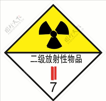 危险货物包装标志二级放射性物品图片