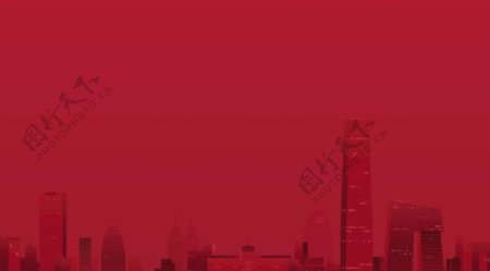 红色背景城市地产活动图片