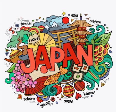 日本风插画设计图片