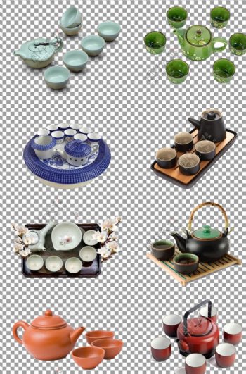 陶瓷花纹茶具图片