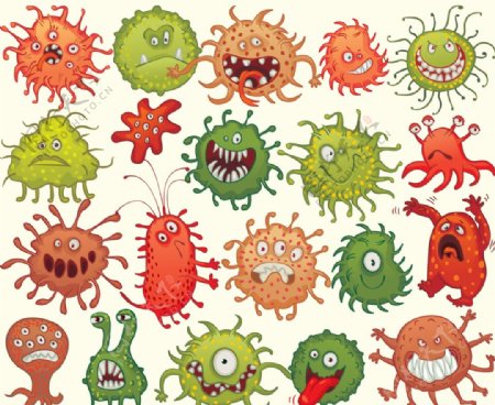 卡通细菌图片