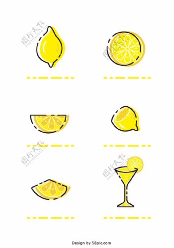 柠檬插画图片