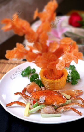 姜葱肉蟹图片