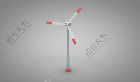 C4D模型风力发电图片