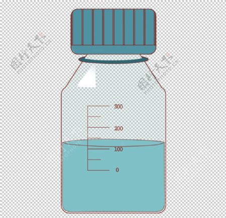 广口瓶化学实验器材PNG图片