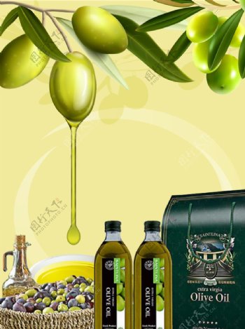 橄榄油包装广告海报图片