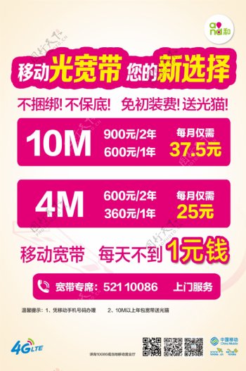 中国移动4G宣传画面