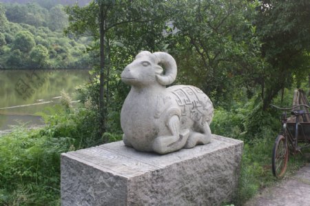 山羊雕刻