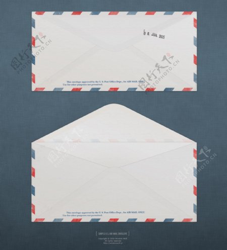 老式的美国航空信封