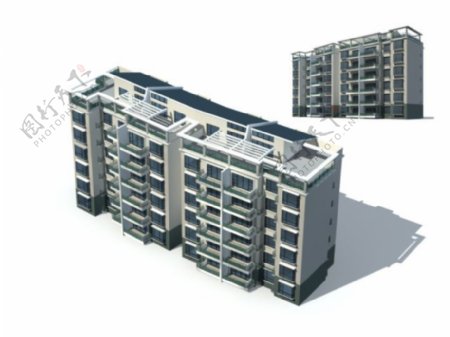 多层住宅楼模型