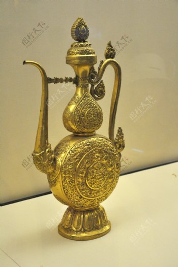 藏式鎏金壶图片