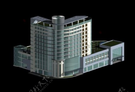 现代商业街大厦3D模型设计