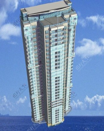住宅高层建筑3d模型
