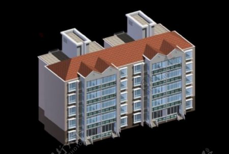 现代豪华高档住宅楼3D模型素材