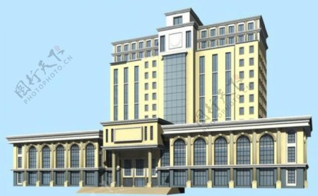 公共建筑行政中心大楼3D模型