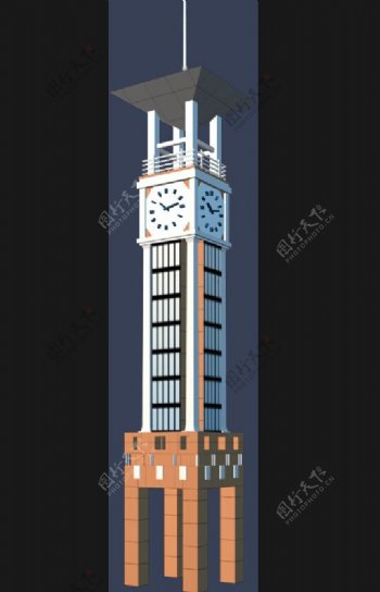现代高层钟楼
