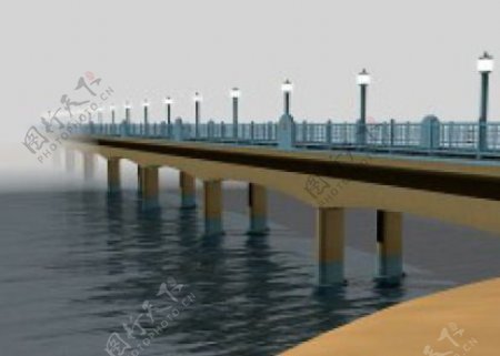 室外模型桥梁3d素材3d装修模板5