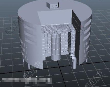 灰色建筑游戏模型