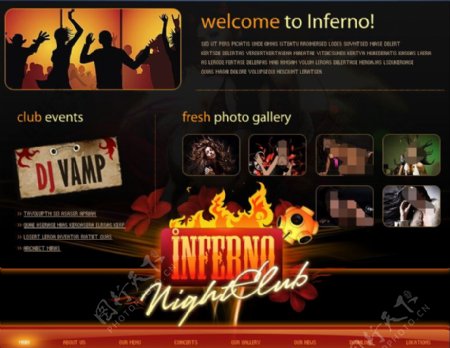 娱乐网页设计flash网站模板