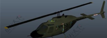 军用直升机游戏模型