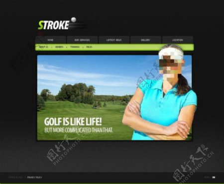 高尔夫运动网页动画模板