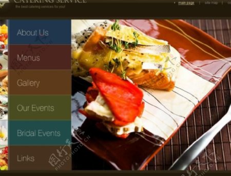 经典美食网页动画模板