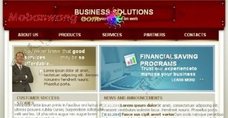 财务管理企业网页模板