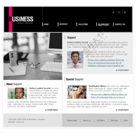 简单欧美企业商务网页模板