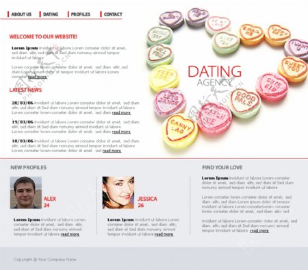 婚介主题网页模板
