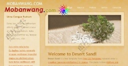 沙漠主题BLOG网页模板