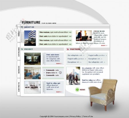 简单家具网上商务网页模板