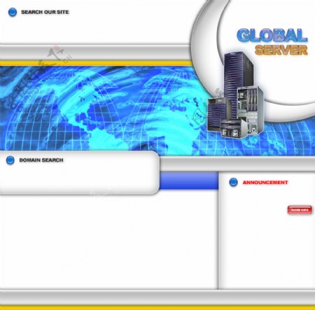 欧美环球服务器公司网站模板
