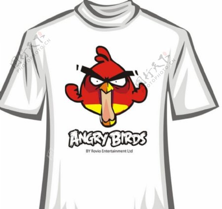 愤怒的小鸟T恤衫设计