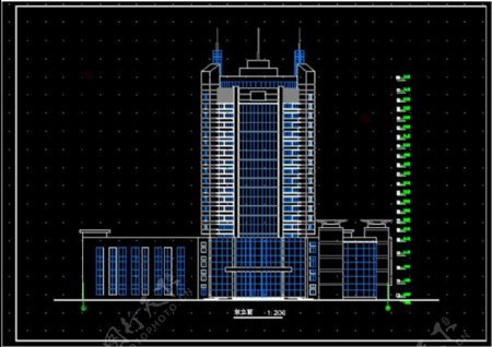 高层酒店建筑设计图平面