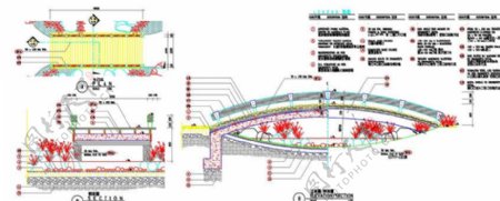 桥汀cad景观图素材