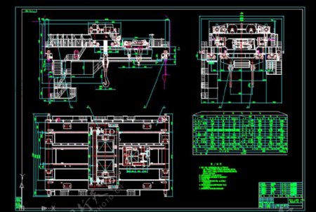 铸造桥式起重机CAD图纸