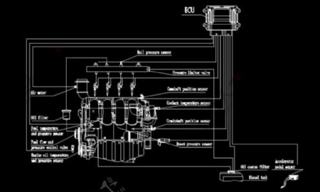 柴油机系统示意图CAD图纸