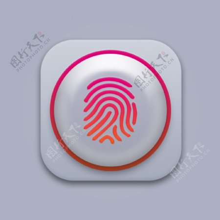 UI指纹按钮icon图标设计