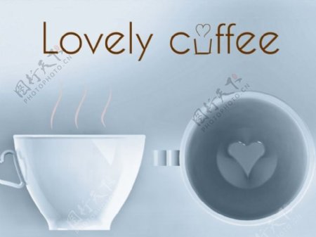 可爱的咖啡放松的一杯咖啡和隐藏的心