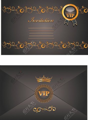 VIP贵宾卡名片设计黑色风格名片