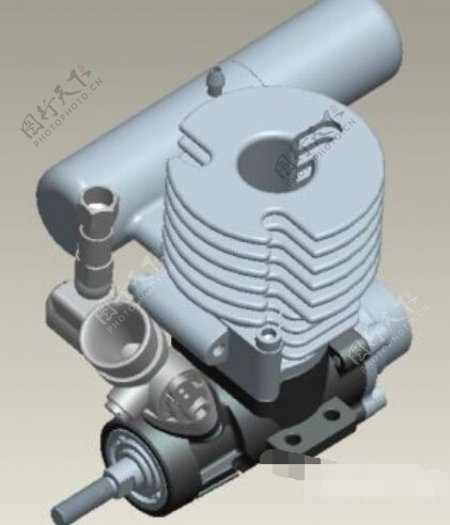 15级甲醇发动机三维模型