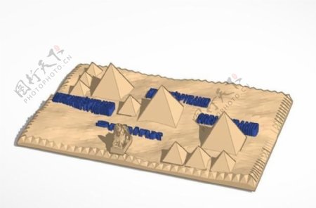 吉萨金字塔的三维地图