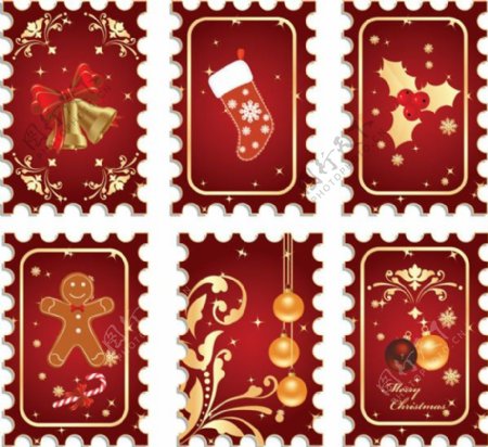 圣诞图案邮票