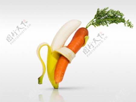 香蕉胡萝卜图片
