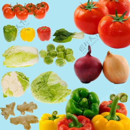 蔬菜分层素材图片