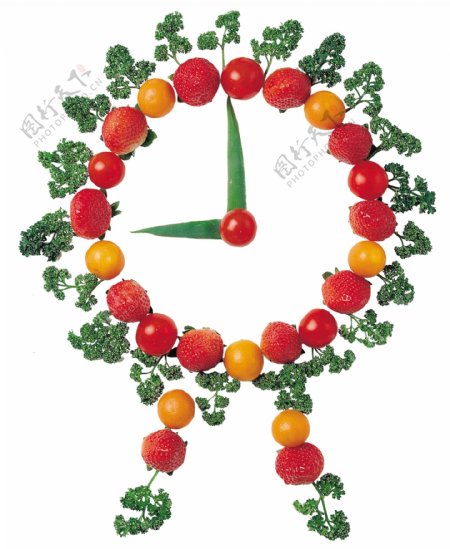 蔬菜钟表图片