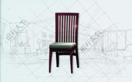 国际主义家具椅子0073D模型