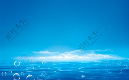 蓝海和蓝天海景壁纸图片