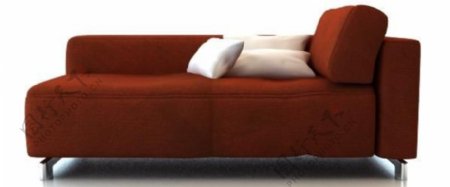 现代单边沙发模型