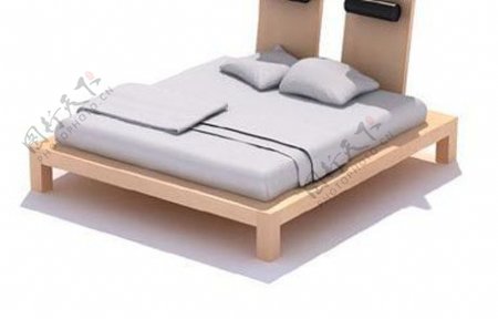 时尚创意双人床3D模型